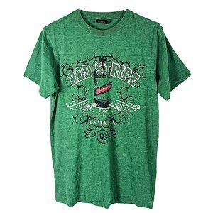 Red Stripe Jamaica Lager Beer T Shirt Mens Medium Green Short Sleeve Applique
